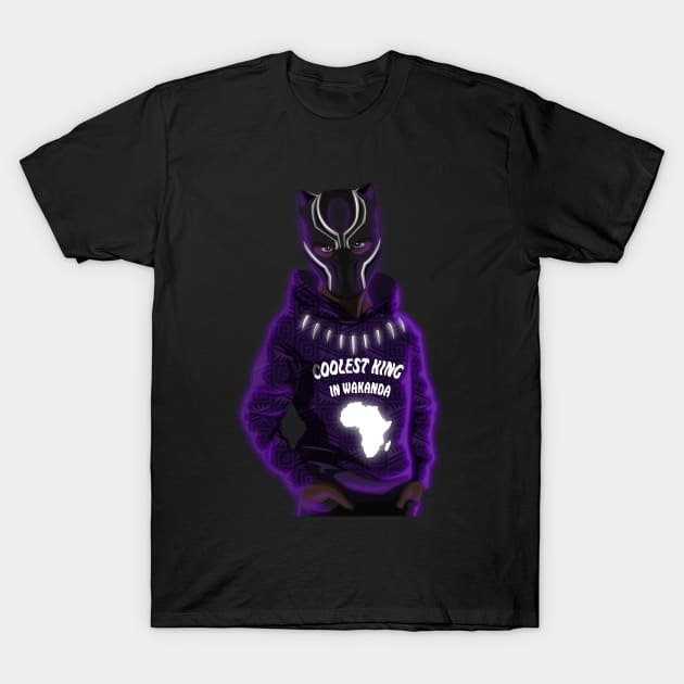 Coolest King In Wakanda T-Shirt by Varelarts